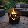 Brasero en fonte noir Ø50 cm - extérieur jardin