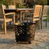 Brasero en fonte noir Ø50 cm - extérieur jardin