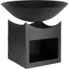 Brasero métal noir Ø57cm - Chaleur et style extérieur