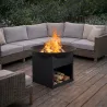 Brasero métal noir Ø57cm - Chaleur et style extérieur