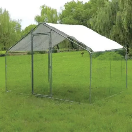 Enclos volailles 6m² - Toit étanche et cadre renforcé