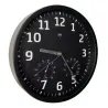 Horloge radiopilotée design noir et blanc Ø25cm - Confort