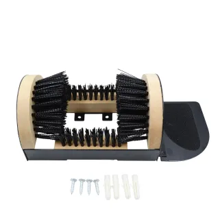 Gratte-bottes 4 brosses nylon rigide + repose-pied 23x15cm