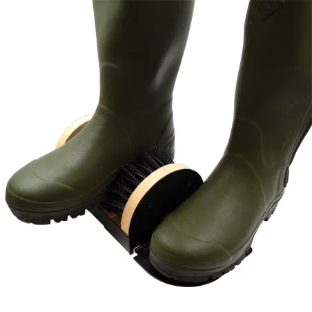 Gratte-bottes 4 brosses nylon rigide + repose-pied 23x15cm