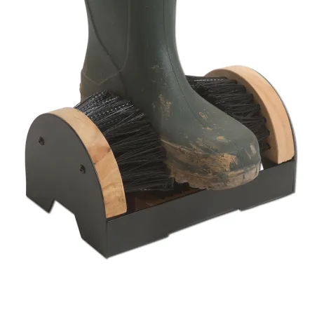 Gratte-bottes 4 brosses nylon rigide + repose-pied 23x15cm