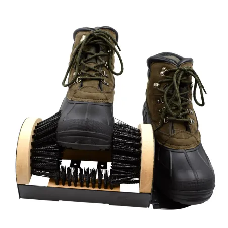 Gratte-bottes 4 brosses nylon rigide + repose-pied 23x15cm