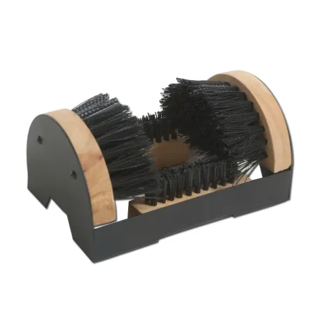 Gratte-bottes 4 brosses nylon rigide + repose-pied 23x15cm