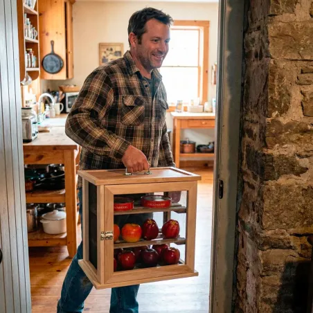 Garde-manger en hêtre 40 cm pour fruits et légumes