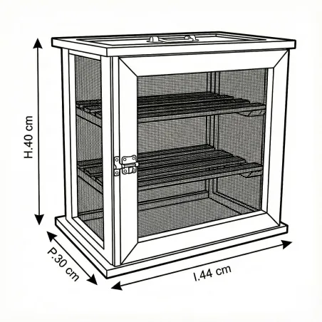 Garde-manger en hêtre 40 cm pour fruits et légumes
