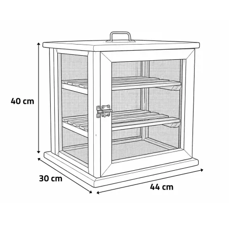Garde-manger en hêtre 40 cm pour fruits et légumes