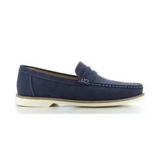Mocassins homme synthétique bleu marine - confort