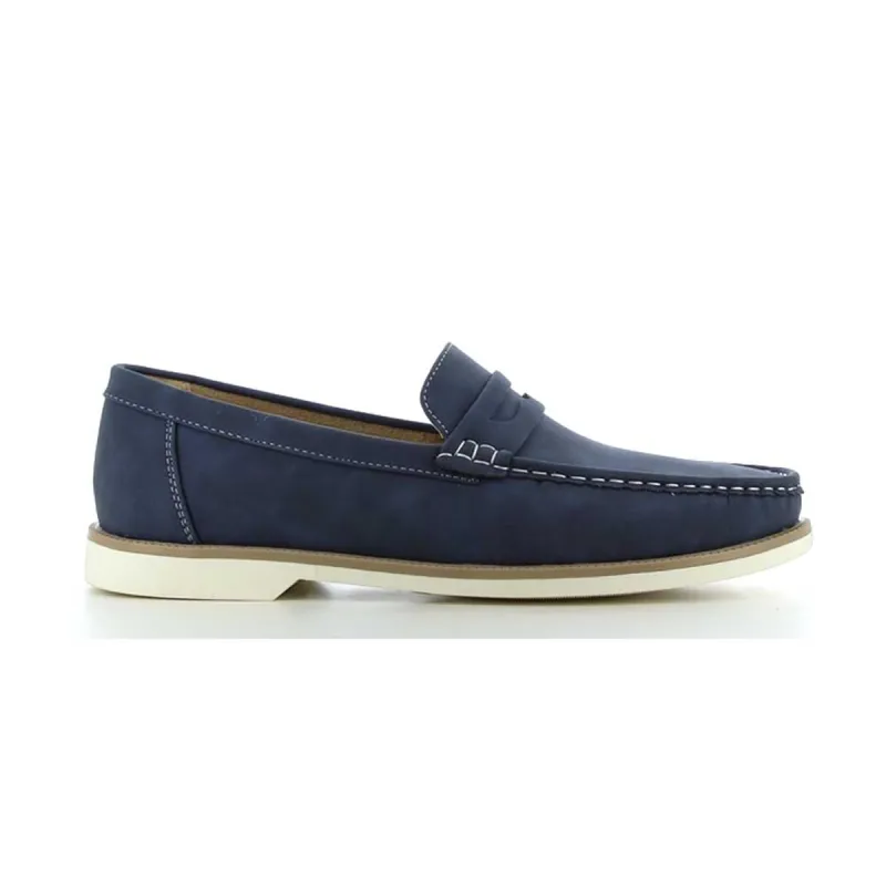 Mocassins homme synthétique bleu marine - confort