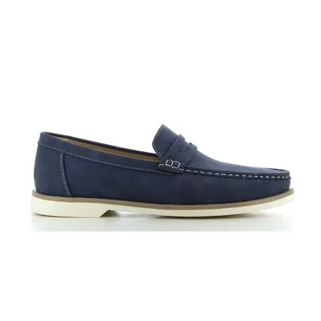Mocassins homme synthétique bleu marine - confort