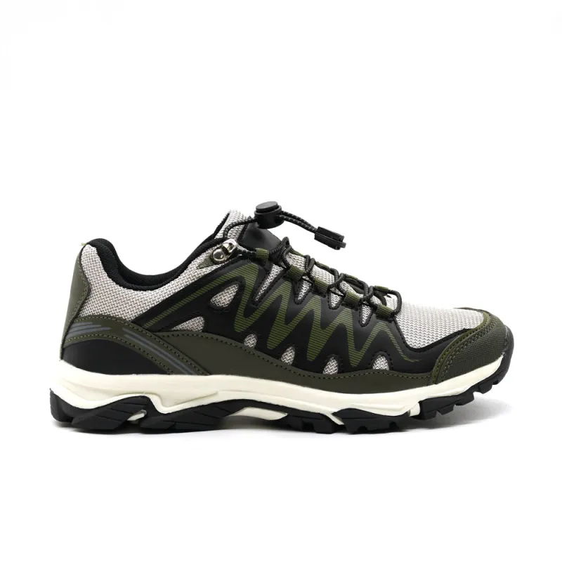 Baskets outdoor mixtes kaki/noir/beige - Confort & style