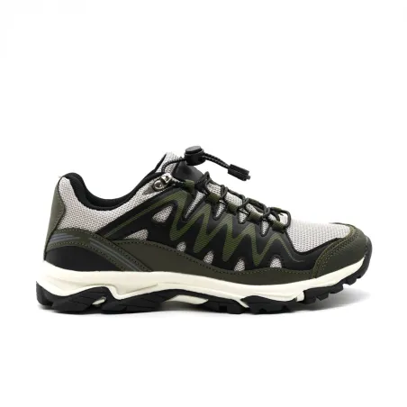 Baskets outdoor mixtes kaki/noir/beige - Confort & style