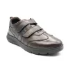 Baskets cuir stretch double velcro - Semelle PVC éleveur