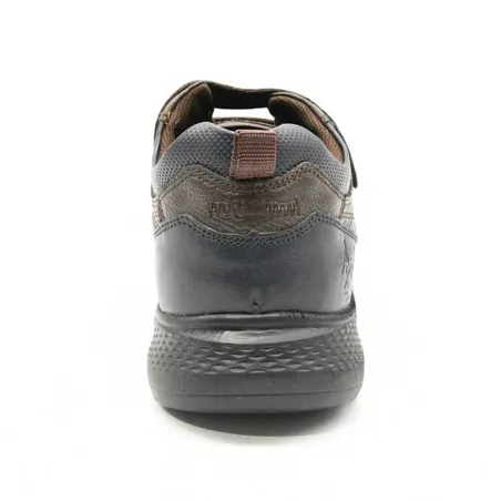 Baskets cuir stretch double velcro - Semelle PVC éleveur