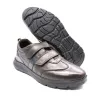 Baskets cuir stretch double velcro - Semelle PVC éleveur