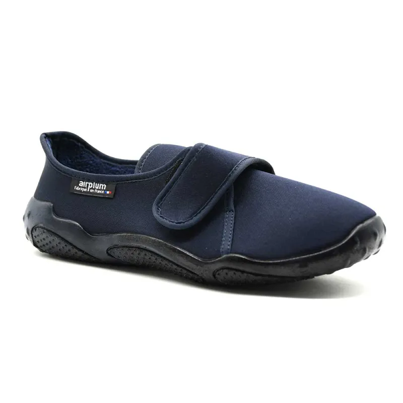Chaussons Dejean marine à scratch - Confort Airplum français
