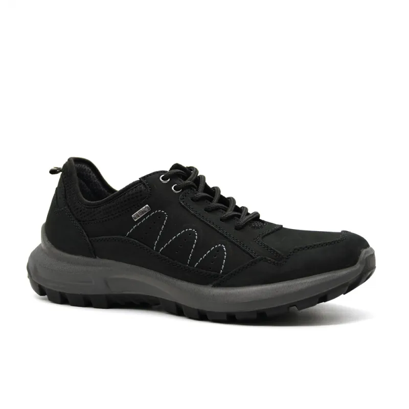 Chaussures basses Ayoka Dick noires en cuir imperméable