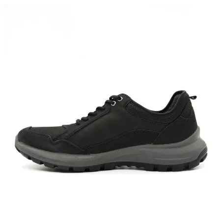 Chaussures basses Ayoka Dick noires en cuir imperméable