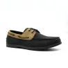 Chaussures bateau synthétiques noir/beige 40-46