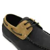 Chaussures bateau synthétiques noir/beige 40-46