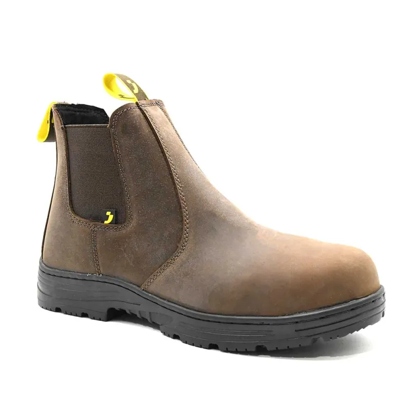 Bottines sécurité Jackman S3 cuir marron - embout acier