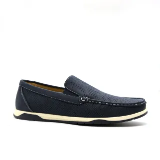 Chaussures bateau homme bleu marine sans lacets
