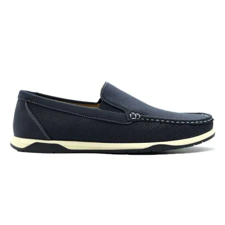 Chaussures bateau homme bleu marine sans lacets
