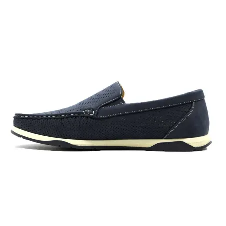 Chaussures bateau homme bleu marine sans lacets