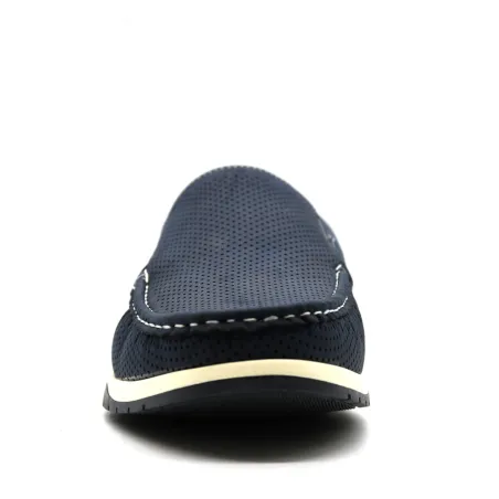 Chaussures bateau homme bleu marine sans lacets