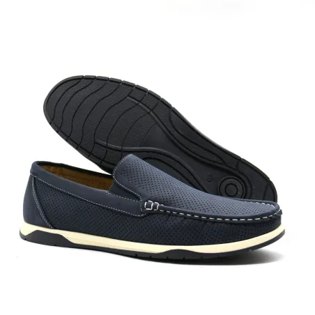 Chaussures bateau homme bleu marine sans lacets