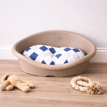 Coussin confort pour corbeille chien en plastique