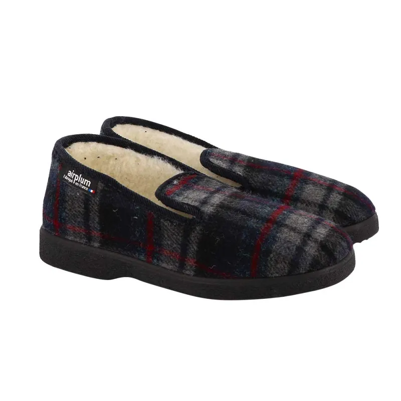 Chaussons fourrés Polaine marine - Confort mixte Airplum