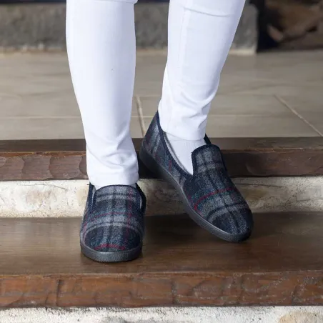 Chaussons fourrés Polaine marine - Confort mixte Airplum