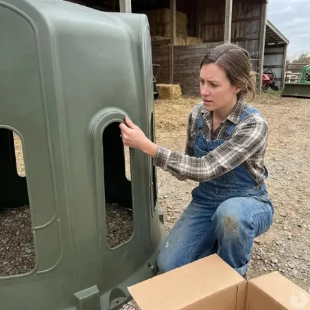 Cloche à foin Kerbl 10 ouvertures - Anti-gaspi pour élevage