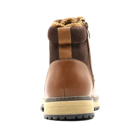 Bottines marron PU microfibre - Confort & résistance