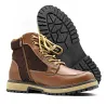 Bottines marron PU microfibre - Confort & résistance
