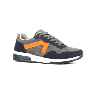 Baskets homme gris/noir synthétique - Confort urbain