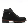 Bottes Grass cuir noir imperméables - Semelle PU