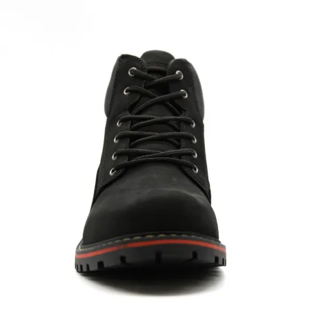 Bottes Grass cuir noir imperméables - Semelle PU