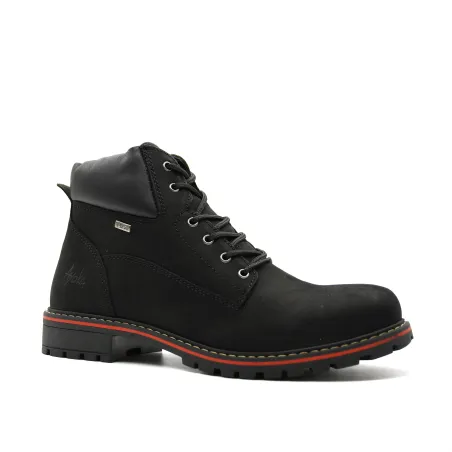 Bottes Grass cuir noir imperméables - Semelle PU