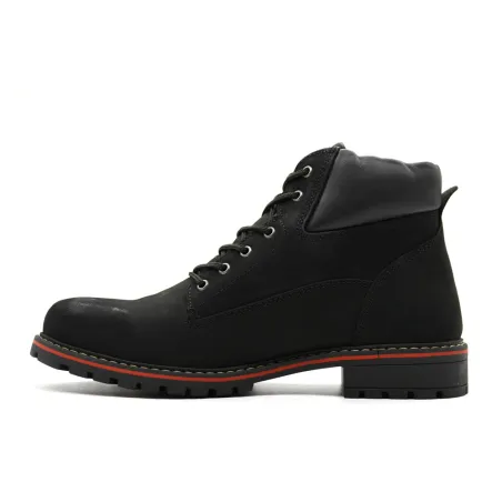 Bottes Grass cuir noir imperméables - Semelle PU