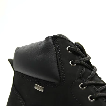 Bottes Grass cuir noir imperméables - Semelle PU