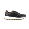 Baskets homme noir/marron synthétique - confort quotidien