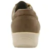 Baskets femme taupe aspect cuir PU - Fermeture éclair 36-41