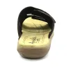 Sandales confort Ayoka® cuir lycra scratch marron 40-46