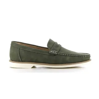 Mocassins homme kaki synthétique - Confort et style