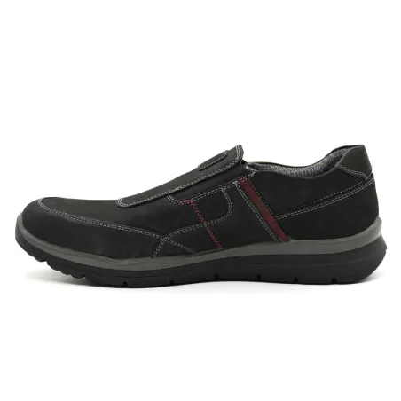 Chaussures Drill noires sans lacets en cuir imperméable